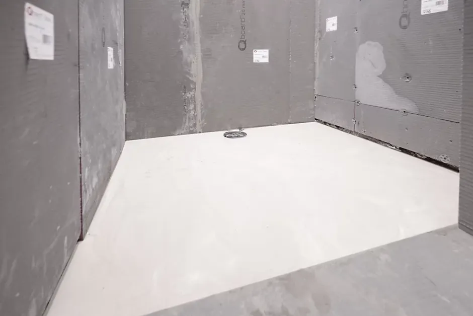 Qboard Receveur de douche à carreler 90 x 180 cm, caniveau extra-plat, Liquid