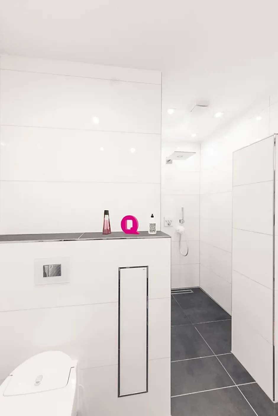 Qboard Receveur de douche à carreler 90 x 180 cm, caniveau extra-plat, Liquid