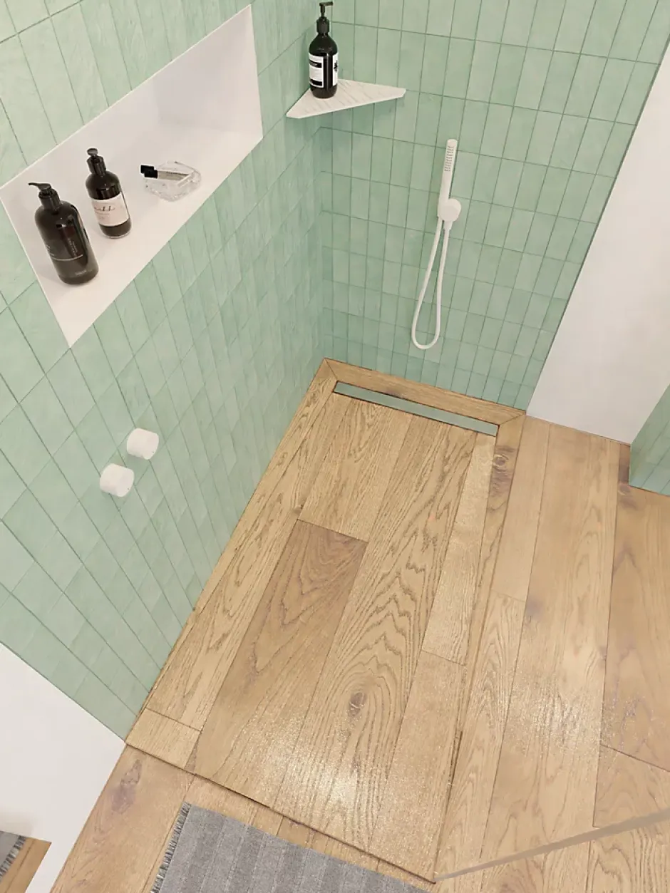 U-tile Receveur de douche à carreler caniveau 120 x 90 cm