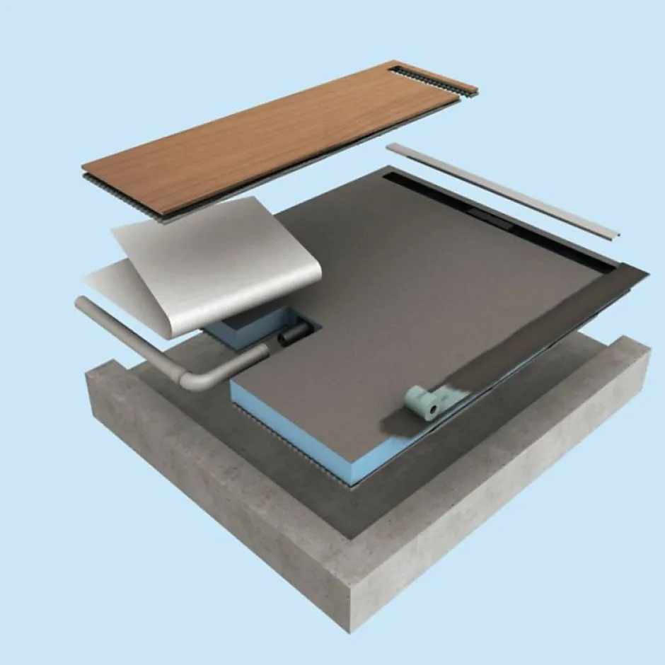 Wedi Receveur de douche à carreler 120 x 80 cm Fundo Riolito Neo
