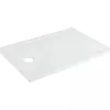 Sanindusa Receveur de douche à poser extra plat épaisseur 30mm céramique traditionnelle Stepin 140x80 blanc* Receveur De Douche