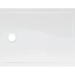 Sanindusa Receveur de douche à poser extra plat épaisseur 30mm céramique traditionnelle Stepin 140x80 blanc* Receveur De Douche