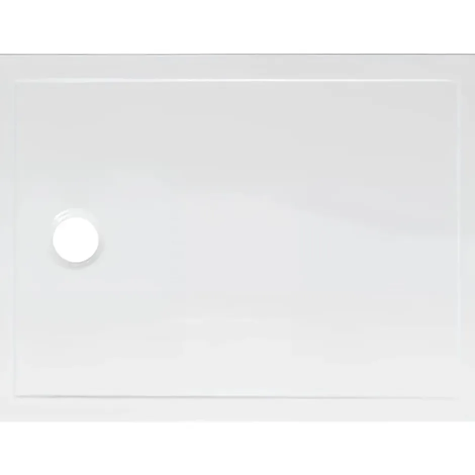 Sanindusa Receveur de douche à poser extra plat épaisseur 30mm céramique traditionnelle Stepin 140x80 blanc* Receveur De Douche