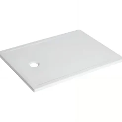 Sanindusa Receveur de douche à poser extra plat épaisseur 30mm céramique traditionnelle Stepin 140x80 blanc* Receveur De Douche