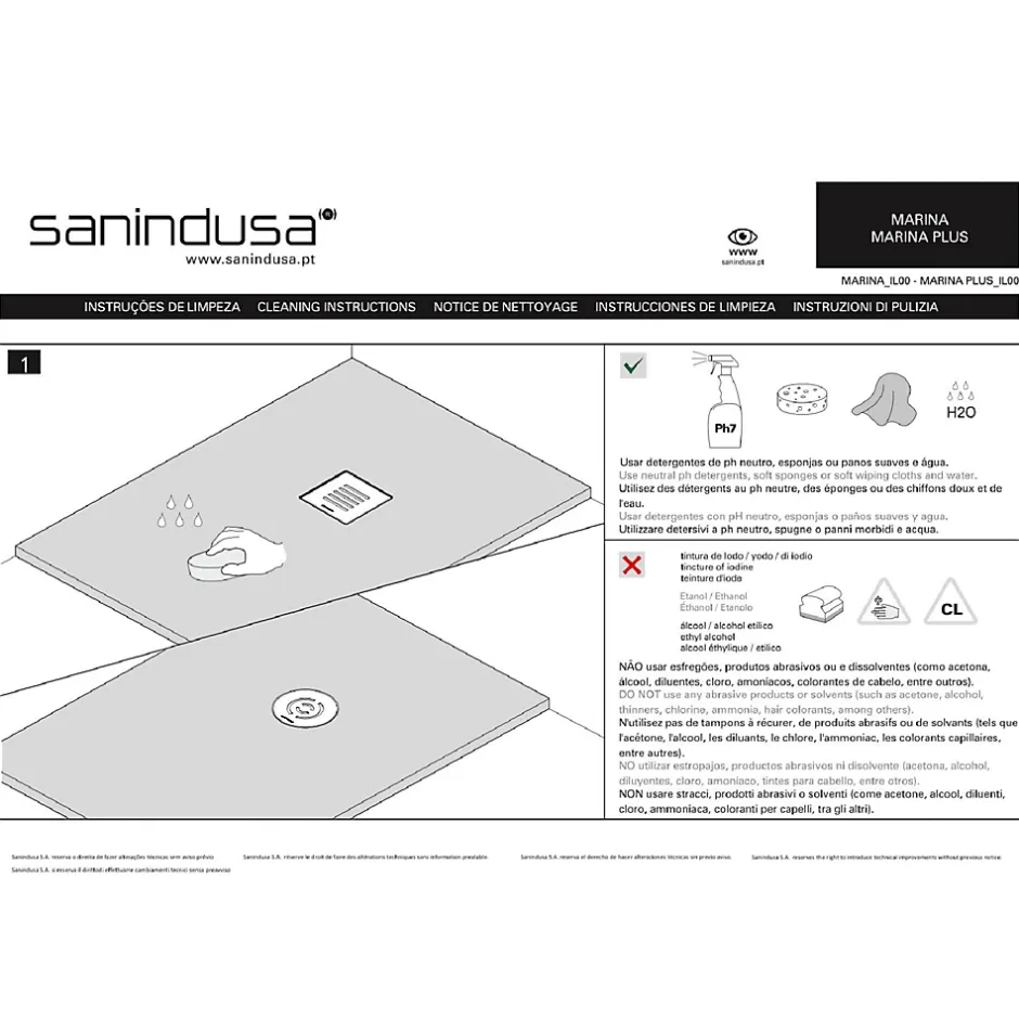 Sanindusa Receveur de douche à poser extra-plat épaisseur 28mm en pierre STONIT Marina 170x80 antidérapant classé C3 noir* Receveur De Douche