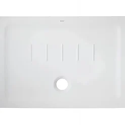 Sanindusa Receveur de douche à poser extra-plat épaisseur 45mm céramique traditionnelle 100x90 Waterline blanc