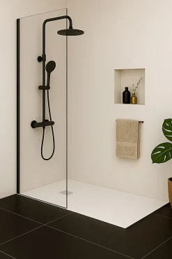 Futurbath Receveur de douche à poser l.90 x L.120 x H.3 cm blanc en mousse de polystyrène extrudé, Gravity* Receveur De Douche