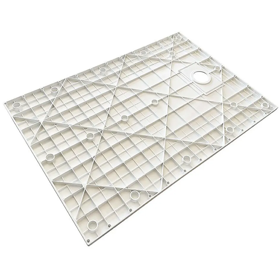 Laneri Receveur de douche SMC en fibre de verre effet pierre avec bonde inclus H. 2,6 cm 70 x 120 Blanche* Receveur De Douche