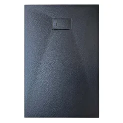 Laneri Receveur de douche SMC en fibre de verre effet pierre avec bonde inclus H. 2,6 cm 70 x 100 Noir* Receveur De Douche