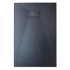 Laneri Receveur de douche SMC en fibre de verre effet pierre avec bonde inclus H. 2,6 cm 80 x 100 Noir* Receveur De Douche