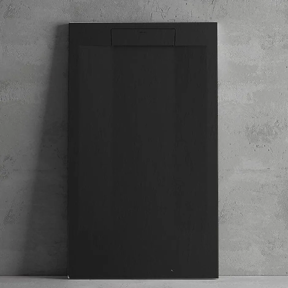 Stano Receveur de douche 90 x 160 cm noir extra plat SUEZ surface ardoisee