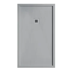 Stano Receveur de douche 90 x 170 cm extra plat gris en resine minerale SARIN Couleur du receveur