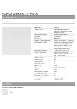Villeroy & Boch Receveur de douche 80 x 80 cm en céramique, blanc, Slim* Receveur De Douche