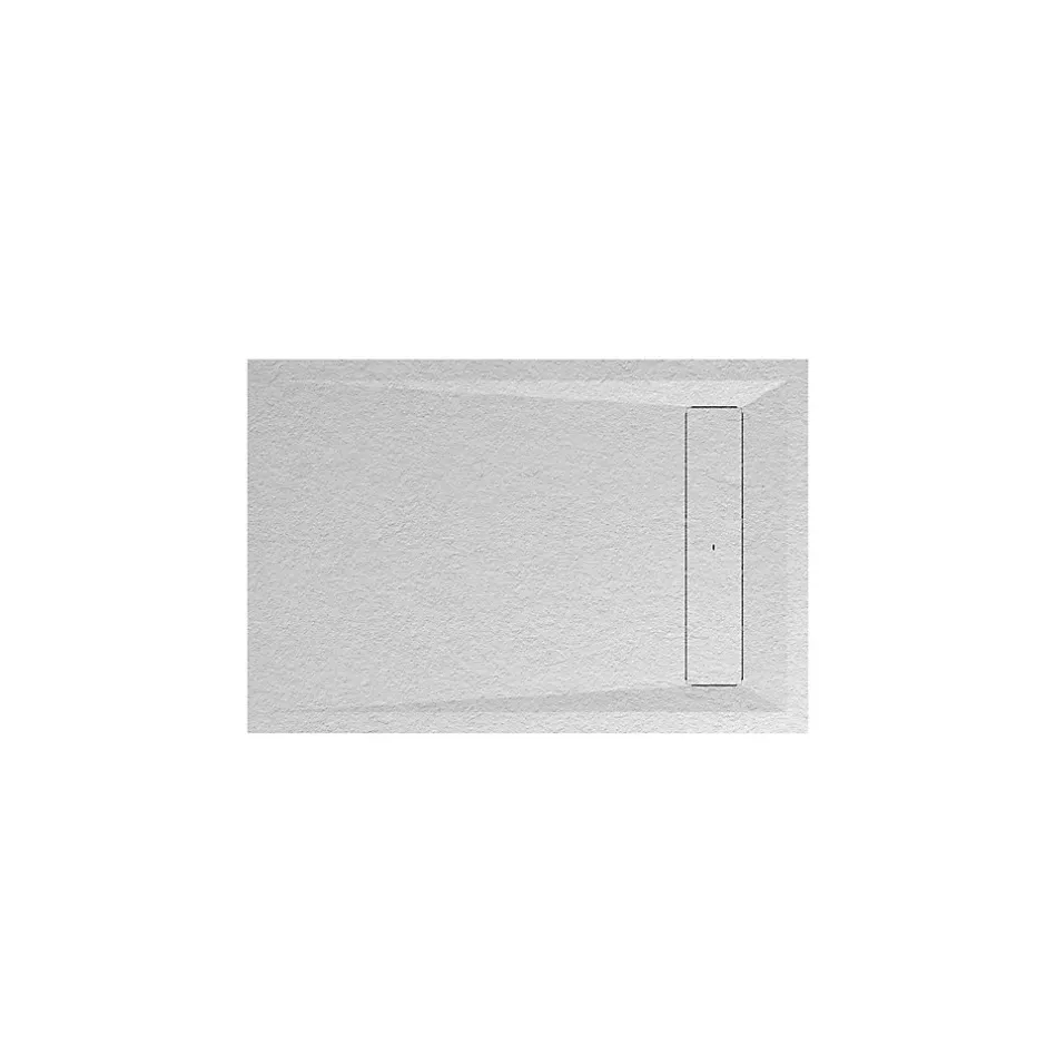 GoodHome Receveur de douche 80 x 120 cm, résine, blanc, Luiro