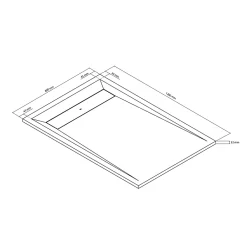 GoodHome Receveur de douche 80 x 120 cm, résine, blanc, Luiro