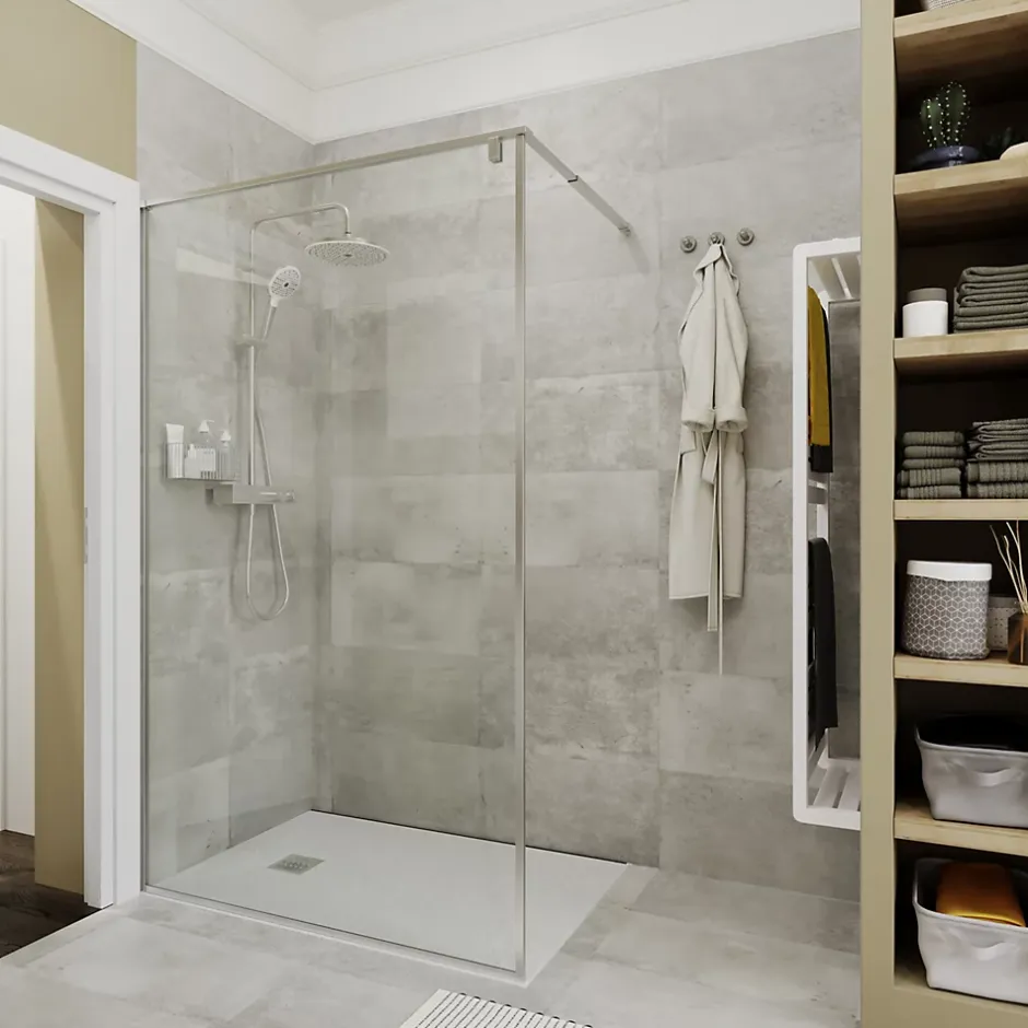 GoodHome Receveur de douche 80 x 120 cm, résine, blanc, Luiro