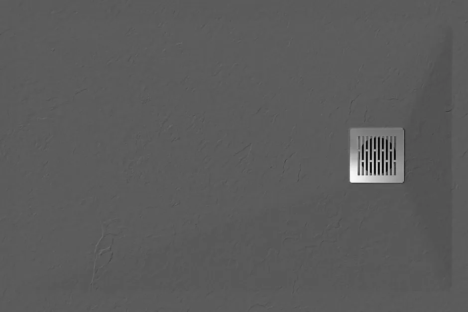 GoodHome Receveur de douche 80 x 120 cm, résine, gris, Douro* Receveur De Douche