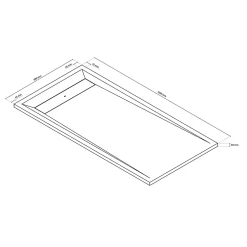 GoodHome Receveur de douche 80 x 160 cm, résine, blanc, Luiro* Receveur De Douche