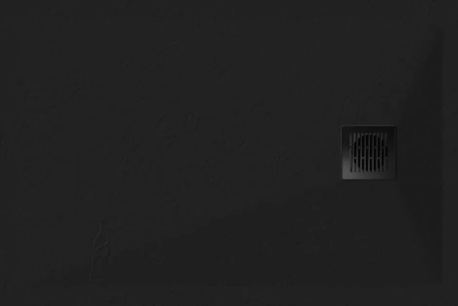 GoodHome Receveur de douche 80 x 120 cm, résine, noir, Douro