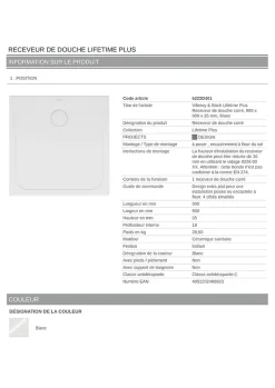 Villeroy & Boch Receveur de douche 90 x 90 cm en céramique, blanc, Slim* Receveur De Douche