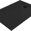GoodHome Receveur de douche 80 x 140 cm, résine, noir, Douro