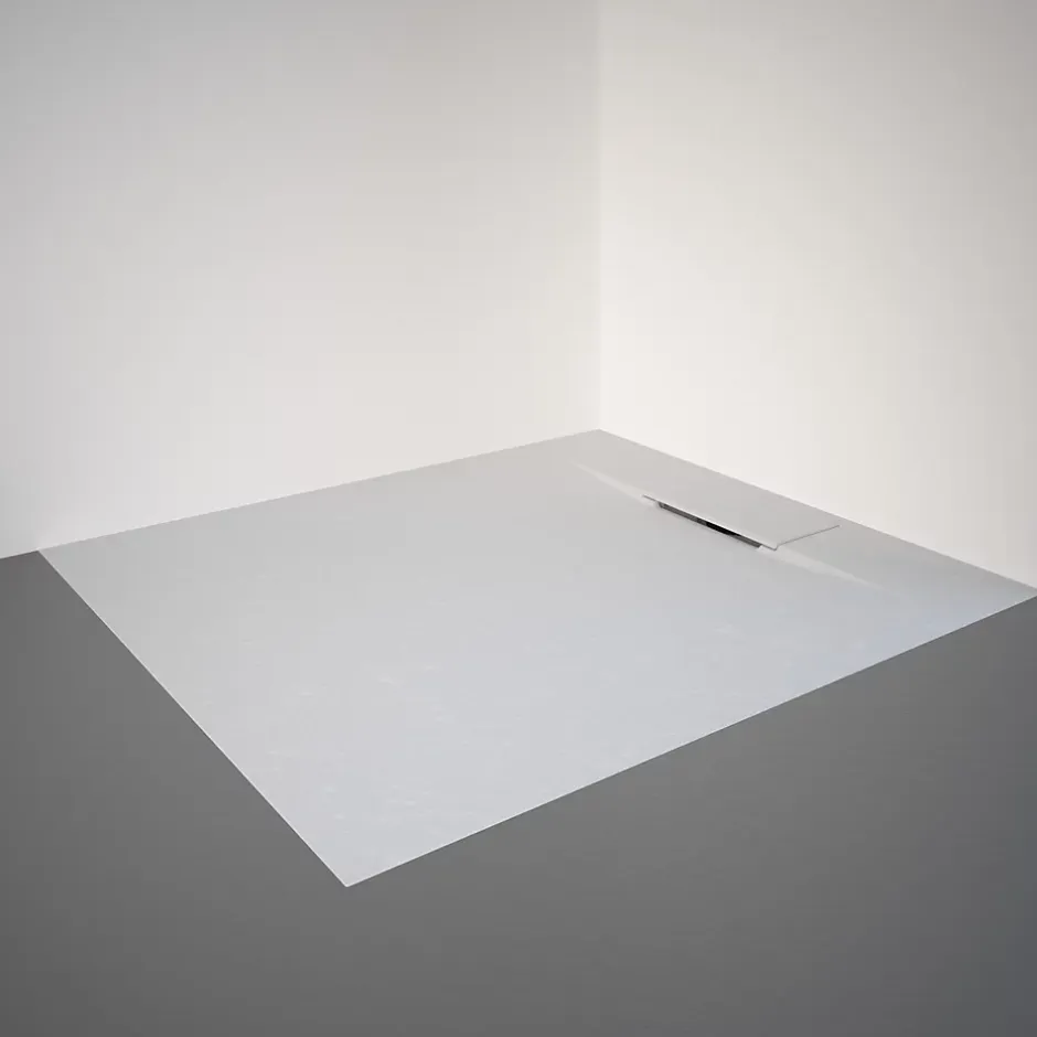 Schulte Receveur de douche 90 x 100 cm, effet pierre blanche,