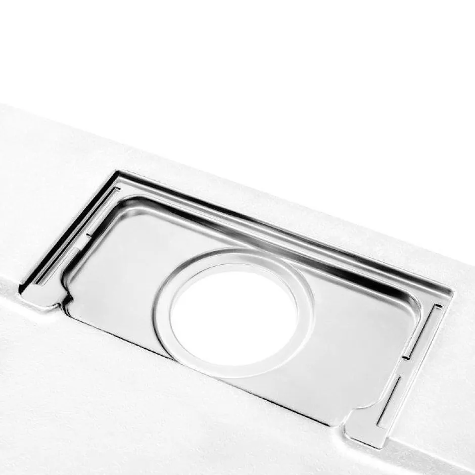Schulte Receveur de douche 90 x 100 cm, effet pierre blanche,