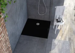 Allibert Receveur de douche 90 x 90 cm, noir, Karbon