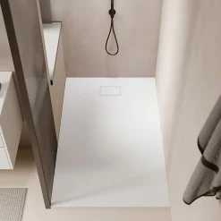 Stano Receveur de douche 80 x 170 cm extra plat blanc PIATTO en SoliCast surface ardoisee