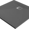 GoodHome Receveur de douche 90 x 90 cm, résine, gris, Douro