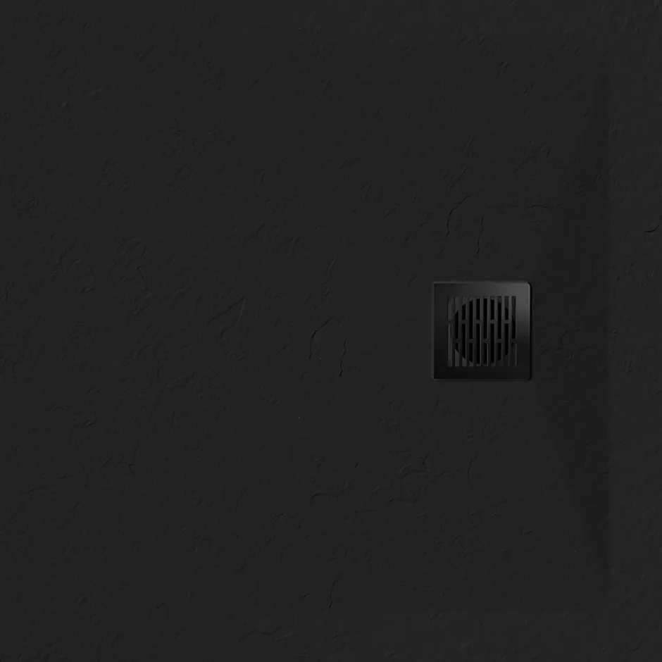 GoodHome Receveur de douche 80 x 80 cm, résine, noir, Douro