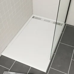 Galedo Receveur de douche 90 x 140 cm, acrylique, blanc, Pure 2 Linéaire
