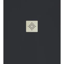 Stano Receveur de douche 80 x 150 cm extra plat PURE en resine surface ardoisee anthracite Grille inox