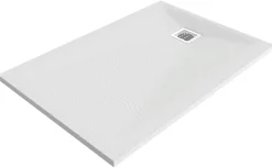 GoodHome Receveur de douche 80 x 140 cm, résine, blanc, Douro* Receveur De Douche