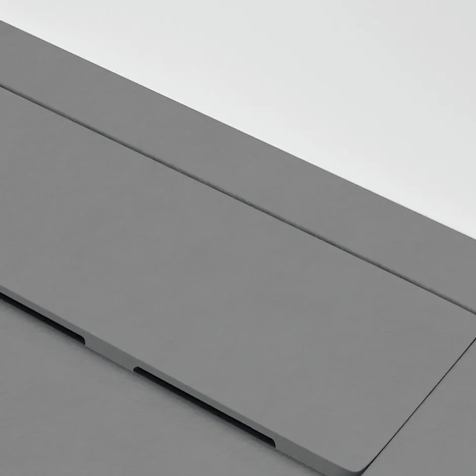 Stano Receveur de douche 90 x 170 cm extra plat QUORE en resine surface ardoisee beton* Receveur De Douche