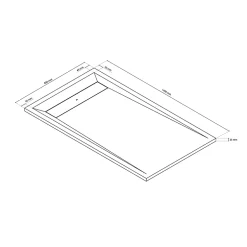 GoodHome Receveur de douche 80 x 140 cm, résine, noir, Luiro