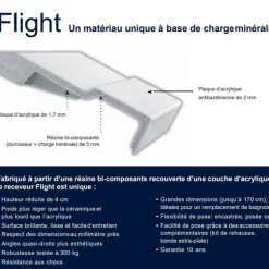 Jacob Delafon Receveur de douche 140 x 80 Flight Pure rectangle blanc