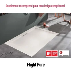 Jacob Delafon Receveur de douche 120 x 80 Flight Pure rectangle blanc* Receveur De Douche