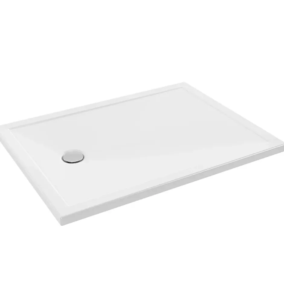 Jacob Delafon Receveur de douche 120 x 90 Gaspard extra-plat céramique bonde à gauche