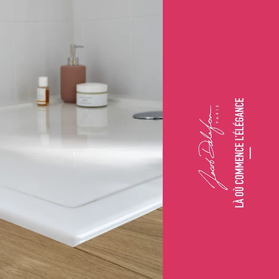 Jacob Delafon Receveur de douche 80 x 80 Kyreo ceramique carré blanc* Receveur De Douche