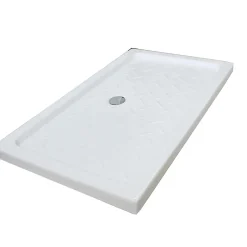 Ondee Receveur de douche 80 x 100 x 10 cm, blanc brillant, Cera Ondée