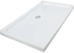 Ondee Receveur de douche 80 x 100 x 10 cm, blanc brillant, Cera Ondée