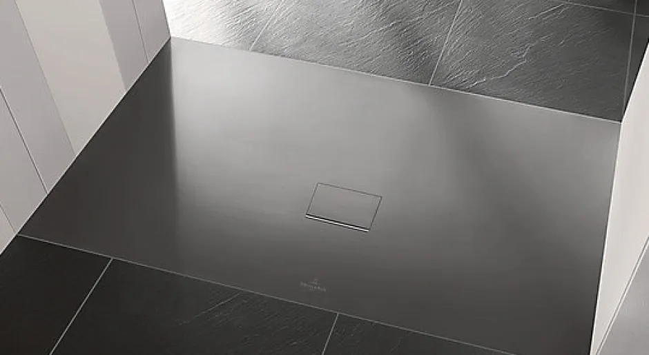 Villeroy & Boch Receveur de douche 90 x 120 x 4 cm, Quaryl, anthracite, Squaro Infinity