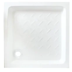 Ondee Receveur de douche 70 x 70 x 10 cm, blanc brillant, Ondée Cera