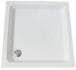 Ondee Receveur de douche 70 x 70 x 10 cm, blanc brillant, Ondée Cera