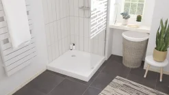 Ondee Receveur de douche 90 x 90 x 10 cm, blanc brillant, Ondée Cera* Receveur De Douche