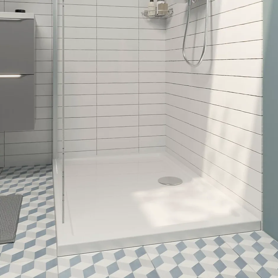 GoodHome Receveur de douche acrylique 80 x 120 cm, blanc, Vorma* Receveur De Douche