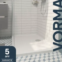 GoodHome Receveur de douche acrylique 80 x 120 cm, blanc, Vorma* Receveur De Douche