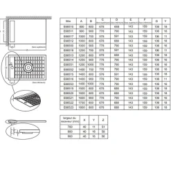 Jacob Delafon Receveur de douche antidérapant 140 x 90 Flight Neus rectangle blanc
