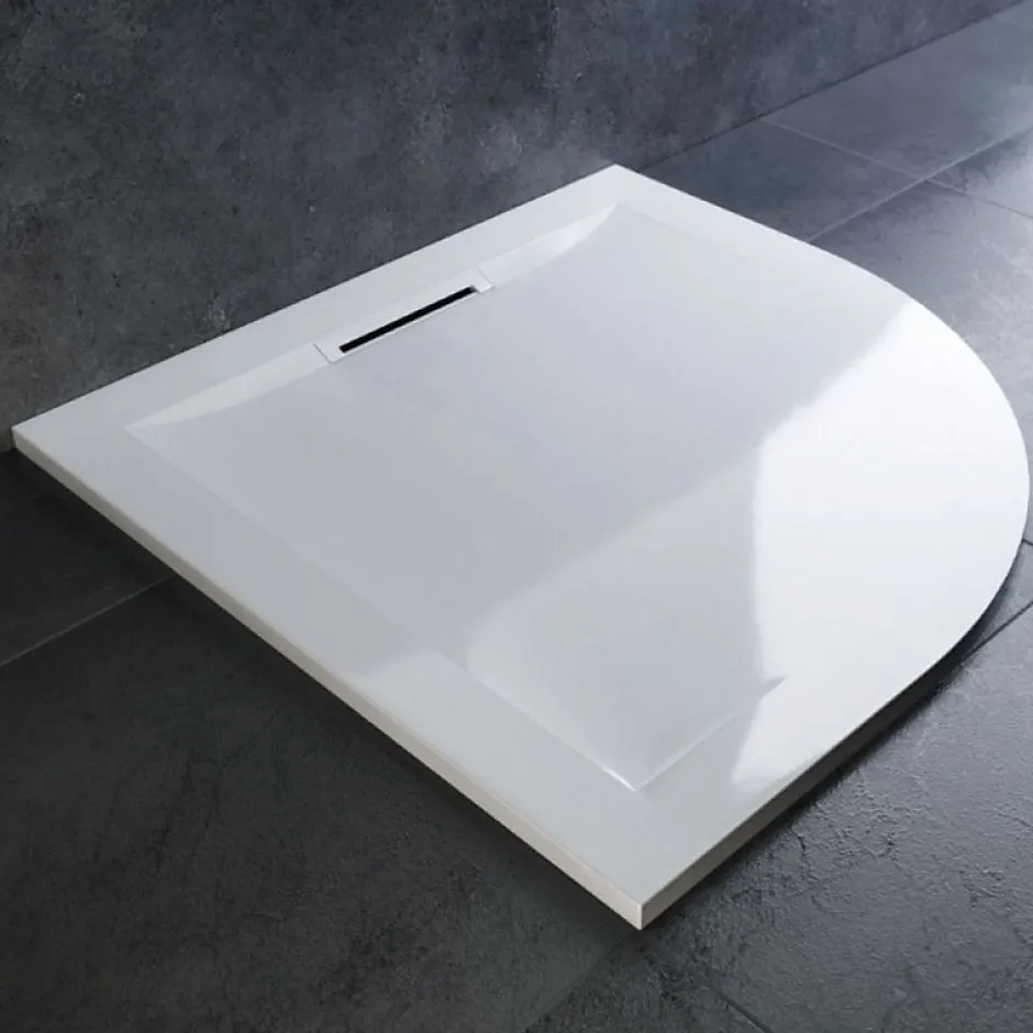 Jacob Delafon Receveur de douche antidérapant 90 x 90 Flight Pure quart de rond blanc